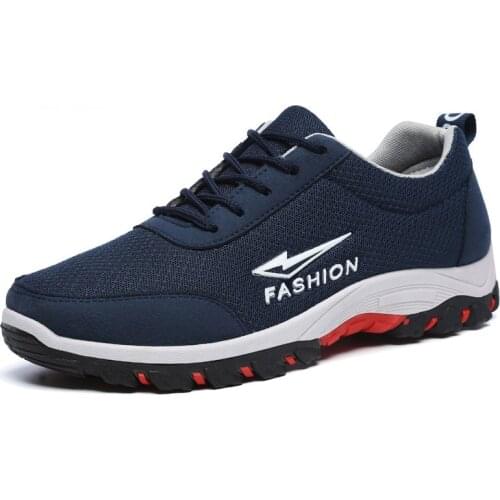 Men Sneakers Non-slip Hard-wearing Outdoor Hiking Shoes Breathable Mesh Running Shoes Casual Shoes Exercise Jogging Sports Shoes