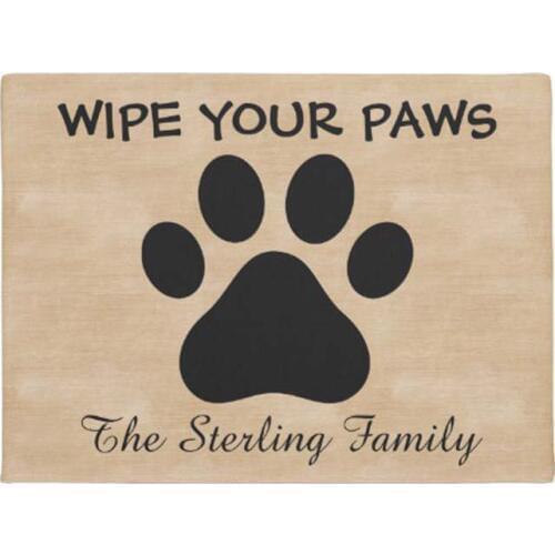 Custom Wipe Your Paws Doormat Home Decoration Entry Non-slip Door Mat Rubber Washable Floor Home Rug Carpet