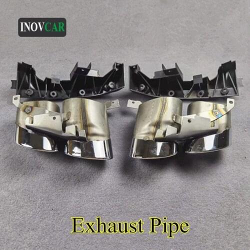 One Set Car Stainless Steel Exhaust Muffler Pipe With Brackets For A-UDI Q8 Sport Style Modified SQ8 Rear Diffuser 2020