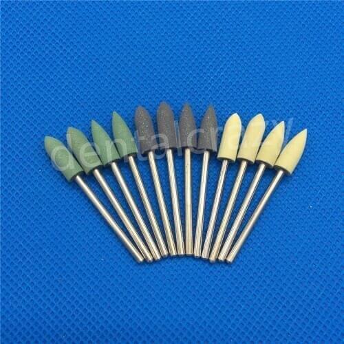 Dental 2.35mm Polishing Burs SILICONE Polishers Diamond Teeth Jewel Polishers Mixed
