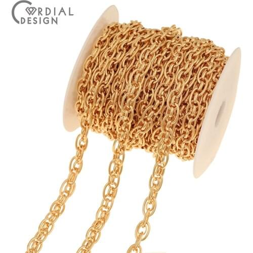 Cordial Design Jewelry Accessories/Chains For Necklace/Genuine Gold Plating/Jewelry Findings & Components/Hand Made/DIY Chains