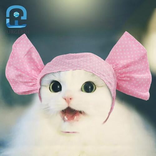 FURGERIN Pet Scarf Candy Colors Pastoral Cat Hat with Elastic Band hat for cat small dogs Winter Cap Pet Products Headwear