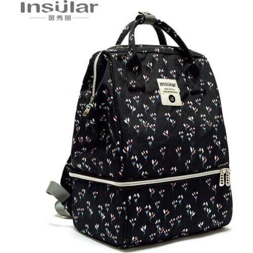 Diaper Bags Fashion Mummy Maternity Diaper Large Capacity Baby Nappy Changing Diaper Floral Baby Nappy Changing Mum Bag Stroller
