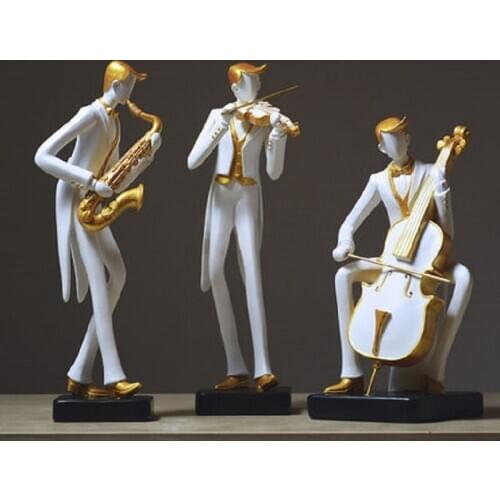 Modern simple musicians characters home furnishings ornaments violins pianists figurine orchestra crafts