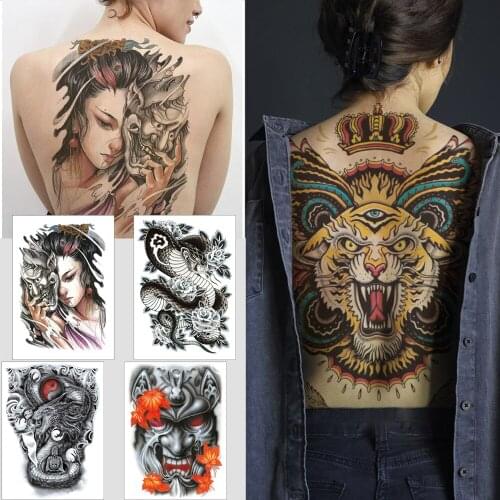 Waterproof Temporary Tattoo Sticker Sexy Large Size Death Skull Fashion Tattoo Women Men Like Dod Body Art Fake Tatoo