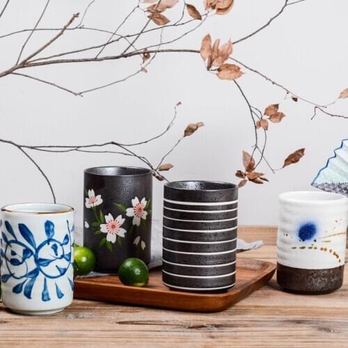 Japanese ceramic tea cup water creative retro stoneware cup tea cup restaurant cuisine tableware ceramic coffee cup
