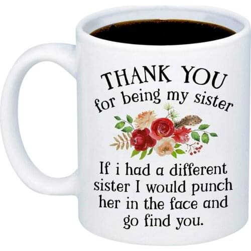 Funny Gifts For Sister - If I Had A Different Sister I Would Punch Her In The Face And Go Find You Coffee Mug -11oz Cup