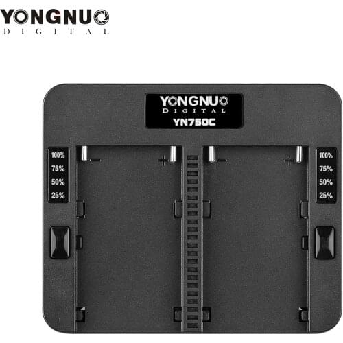 YONGNUO YN750C Lithium Battery Charger Dual Channel Battery Fast Charge Compatible for Sony NP-F750 NP-F950/B NP-F530 NP-F550