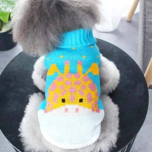 Winter warm pet dog clothes sweater cartoon knit thick autumn fashion dog casual puppy large dog