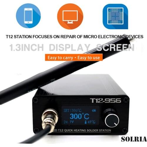 1.3 Screen Electric Soldering Iron 4-core Soldering Station with P9-Plastic Handle Automatically Shut Down and Sleep Function