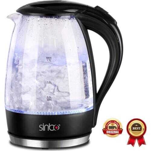 1.7L Sinbo Sk-7338 Electric Kettle Glass Stainless Steel Kitchen Smart Kettle Samovar Tea pot Thermo pot 2000W