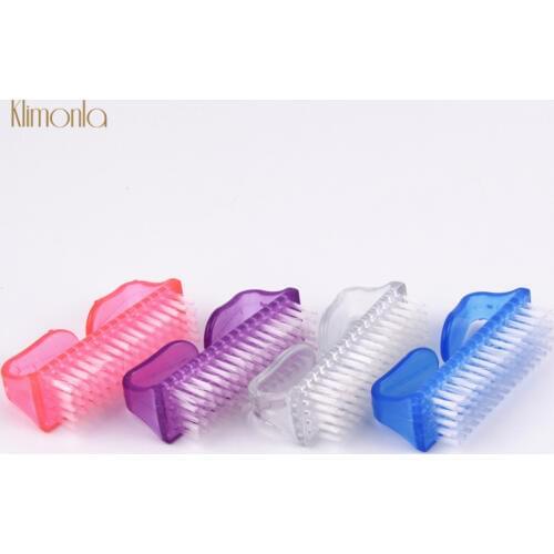 10pcs/lot Nail Art Dust Cleaning Brush Plastic Mini Nail Care Handle Scrubbing Finger Care Beauty Accessories Tools