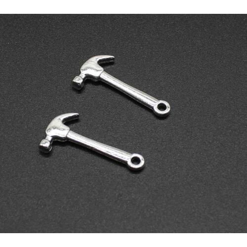 10pcs vintage zinc alloy charm tool hoe / hammer jewelry pendant DIY necklace bracelet jewelry accessories pendant