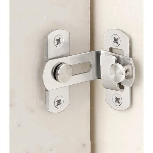 10PCS Stainless steel sliding door hook lock,90 angle Hasp,For easy to install,Surface mounting,Anti-theft, Safety,Door Hardware