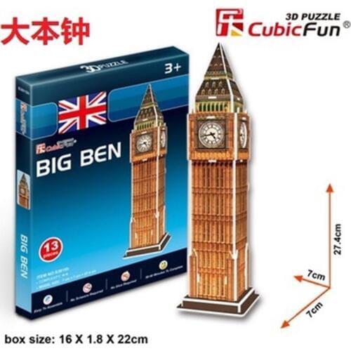 3D Puzzles London Big Ben Paper Model DIY Creative gift Children Educational toys hot sale Ordinary version T2