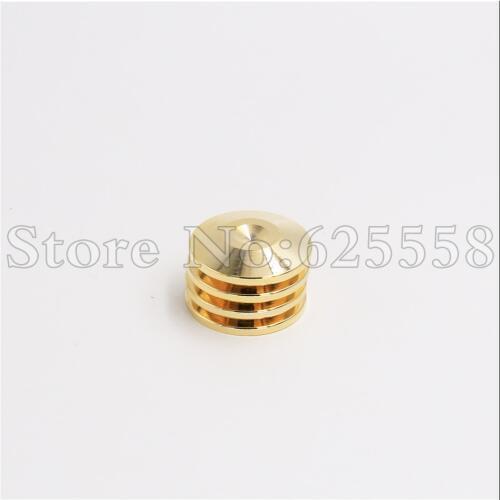 4PCS 5MM Gold Plated Speaker Spike Mat Base Pad Shoe Isolation Amp cone speaker pad