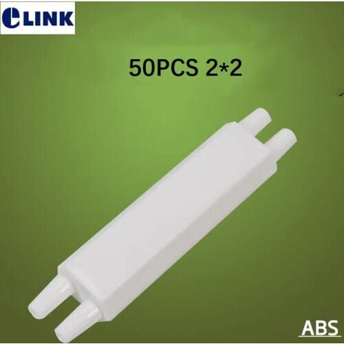 50pcs 2*2 FTTH furcation box for drop cable FTTH protective tubing ABS material white 135*30mm fiber optic sleeve protection