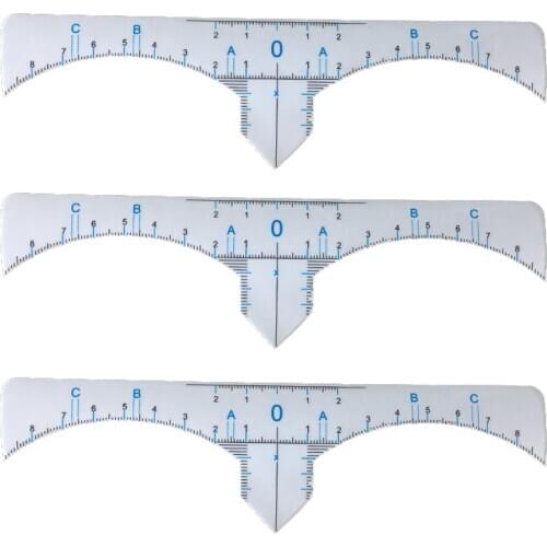 50pcs/lot Microblading Accessories Tattoo Eyebrow Ruler Sticker Disposable Eyebrow Stencil Measure Tools for Body Art Beginner