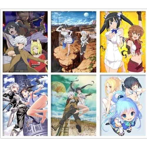 5D DIY Diamond Painting Anime Danmachi Hestia Bell Cranel Liliruca Arde Diamond Embroidery Mosaic Cross Stitch Home Decor Gift