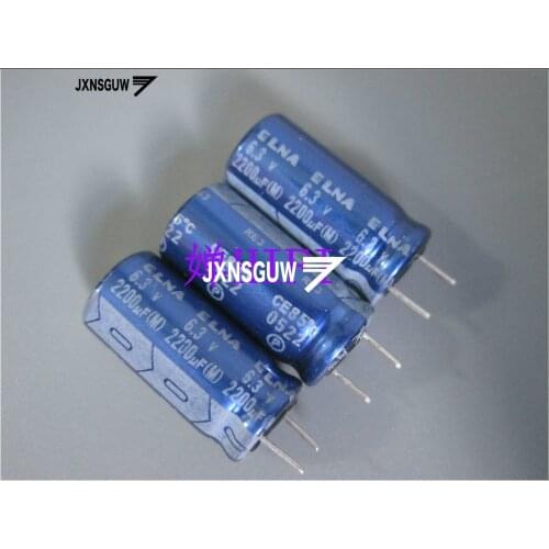 20PCS ELNA RE3 6.3V2200UF 10X20MM Dark audio Aluminum electrolytic capacitors 2200uF/6.3V 85 degrees 2200UF 6.3V