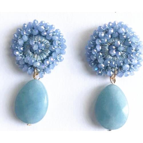 Bohe fashion droplets earrings for women handmade flower-shaped statement Baroque jewelry to add feminine charm Christmas gifts