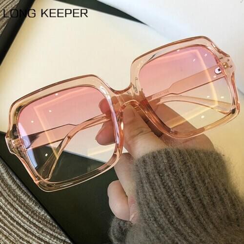 Brand Design Women Sunglasses Luxury Glasses Lady Square Sunglass Woman 2020 Gradient Pink Lens Men Eyewear UV400 High Quality
