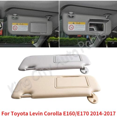 CAPQX 1PCS For Toyota Levin Corolla E160/E170 14-17 Car Inner Sunvisor Front Sun Shield Sunshade Antidazzle Visor With Mirror