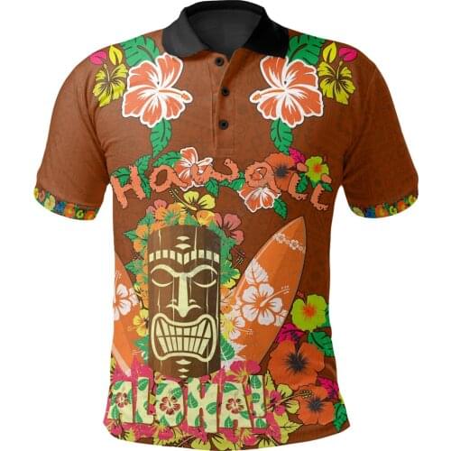 Hawaii All Over Polo Shirt Aloha Hawaii Summer Fashion 3D Printed Polo Shirt Men for Women Short Sleeve T-shirt Streetwear 02