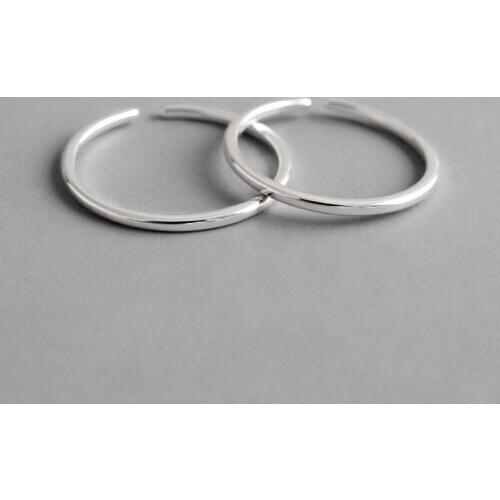 1PC INS 1.2MM THIN Authentic S925 Sterling Silver FINE Jewelry Glossy Smooth Square ring adjust TLJ1012