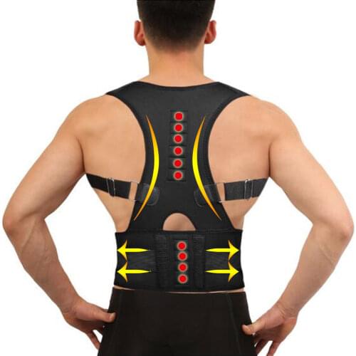 Winter Invisible Orthopedic Magnetic Therapy Back Support Belt Posture Corrector Shoulder Spine Girdle Corset Straightener Brace