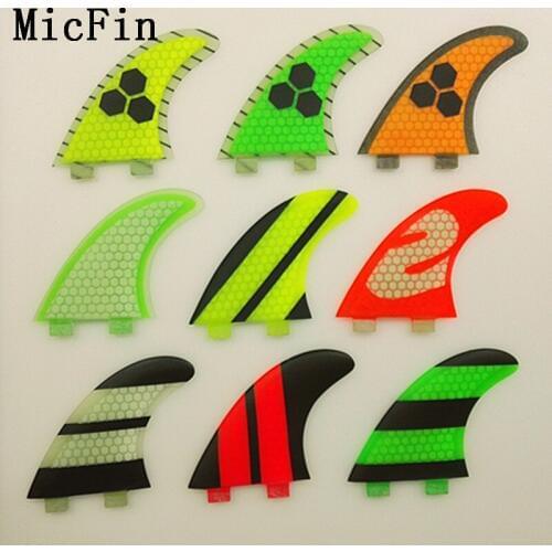 Micfin New 3PCS/SET Green Surf Fins Surfboard Fins FCS Fiberglass Surf Fins pranchas de surf quilhas fcs fins surfing