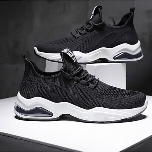 Mens Shoes New Soft Bottom Spring And Summer Woven Mesh Air Cushion Shoes Running Shoes Casual Couple Shoes Large Sneakers