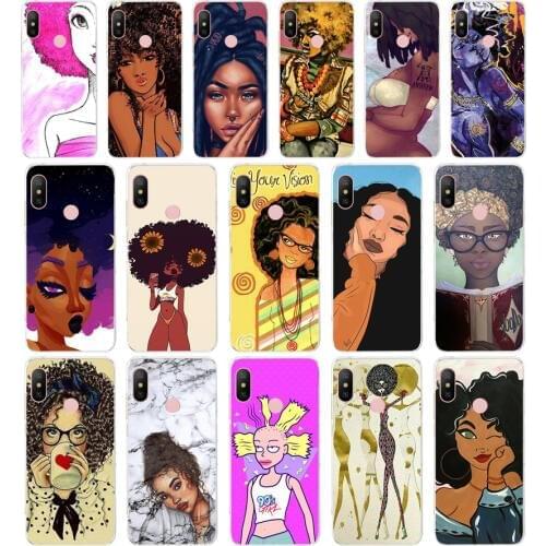 04AA afro gift Soft Silicone Tpu Cover phone Case for Xiaomi Redmi 6 Pro 6A 7A Note 6 Pro 7 case