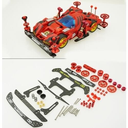 1Set Homemade Tamiya Mini 4WD Modified Upgraded Accessories FMA/AR/S2 Chassis Faucet and Phoenix Tail Set Full Parts Kit