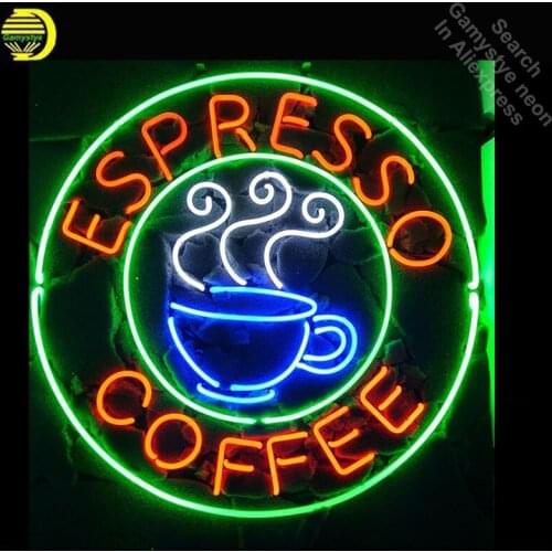Neon Sign for Coffee Espresso neon bulb Sign Beer Bar Pub Neon lights Sign glass Tube Iconic Advertise Night Light Display