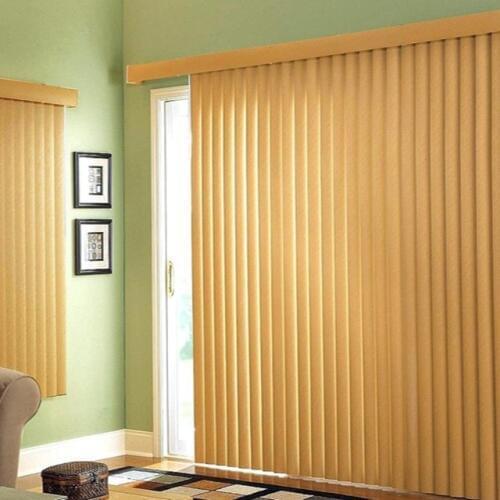 Customized size day night white vertical slatted blinds for sliding glass door living room bedroom