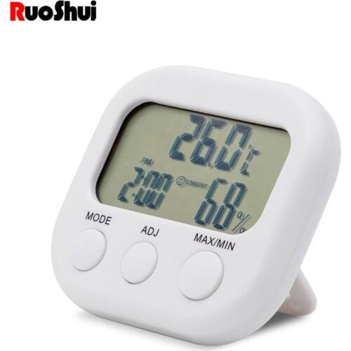 RuoShui Mini Indoor Thermometer Digital LCD Temperature Sensor Humidity Meter Thermometer Room Hygrometer