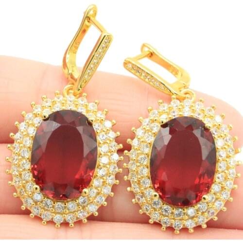 28x15mm Delicate Big Oval Gemstone Created Green Tsavorite Garnet For Women Fine Jewelry Silver Pendant