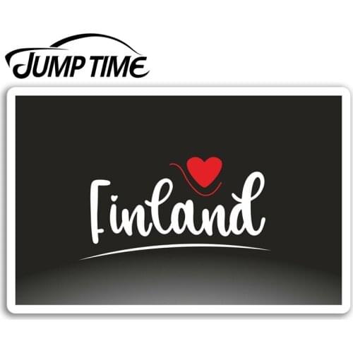 Jump Time for Finland Vinyl Stickers Helsinki Travel Sticker Laptop Luggage Car Bumper Decal Waterproof Car Accessories