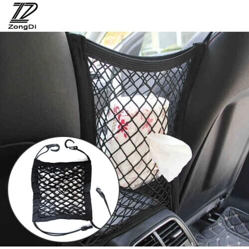 ZD 1Pc Car storage net pocket Between the seats For Skoda octavia Suzuki grand vitara Volvo s60 xc60 Hyundai i30 Accessories