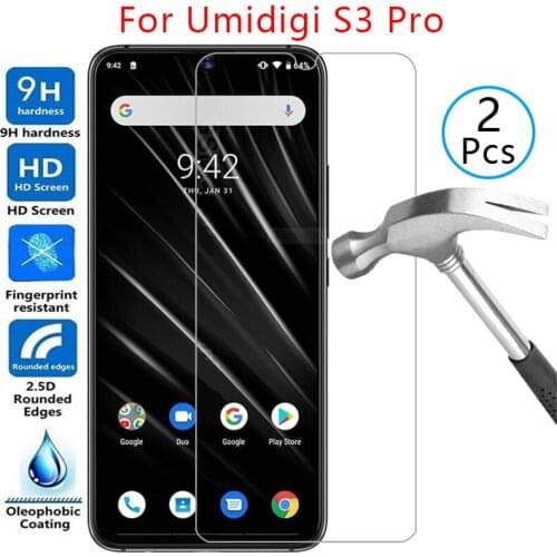 Tempered glass screen protector for umidigi s3 pro case cover on umi digi s 3 3s s3pro 3spro 6.3 protective phone coque bag 360