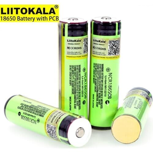 1-8PCS Liitokala 100% New Original 18650 3.7V 3400mah NCR 18650B Lthium Battery protection board Suitable battery for flashlight