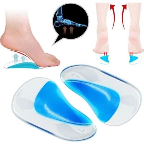1Pair Arch Support Insole Flatfoot Gel Pads For Feet Orthotics Insoles Foot Health Care Massage Muscle Resist Painful Massager
