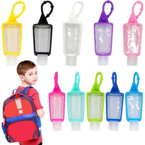 1pcs Cute Cartoon 30ml Mini Hand Sanitizer Split Bottles Portable Detachable Cover Silicone Bath Shower Hand Gel Holder