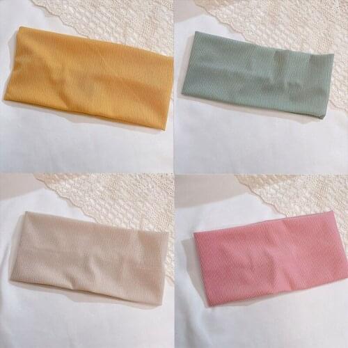 2021 1PCS Womens Wide Headband Autumn Ice Silk Flat Hair Band For Girls Female Elastic Stretch Head Bandage Hair Accessories