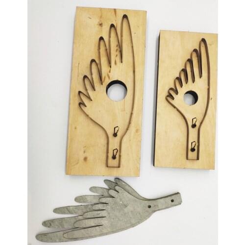 2pcs/set leather craft angel wing set die cutting knife mould hand machine punch tool template for diy