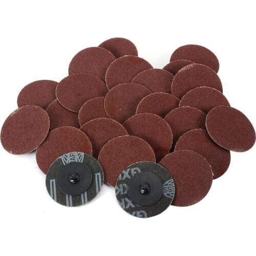 25Pcs 2 Inch Sanding Roloc Grinding Discs 180 Grit Roll Lock Surface Sanding Grinding Discs Sandpaper For Abrasive Tools