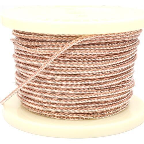 3.28ft/1M 8 Cores Silver 6N OCC Copper Wire Cable, Hifi Audio Speaker DIY Headphone Earphone Headset Upgrade Cord