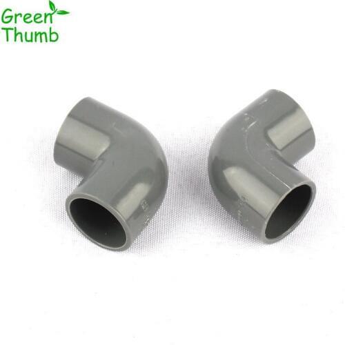 30pcs Inner Diameter 25mm Plastic PVC 90 Degree Equal Elbow Connector for Greenhouse Irrigation Green Thumb Grey PVC Joints