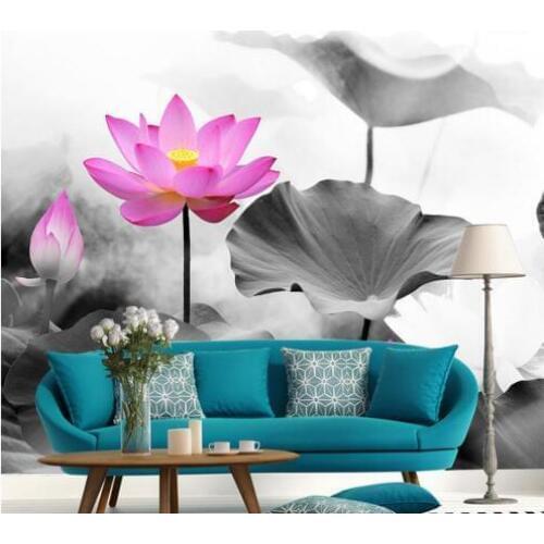 3d custom wallpaper wallpaper for bedroom Lotus background wall customized wallpaper for walls wallpaper 3d flower